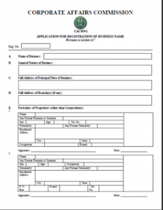 cac form